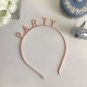 Party Headband in Rose Gold, OSFM